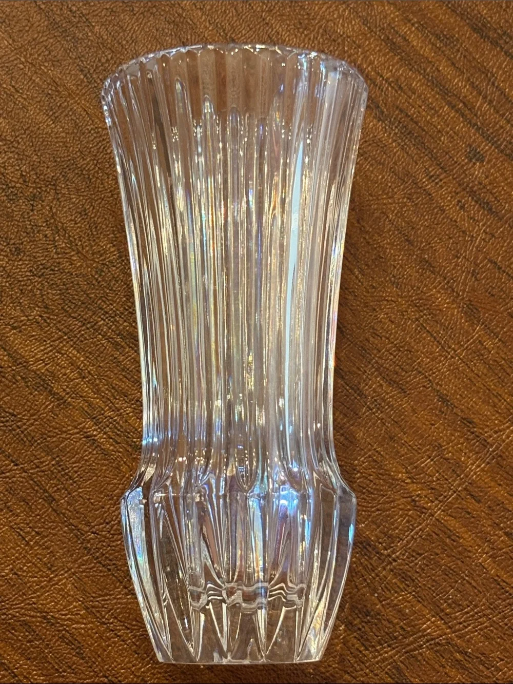 Vintage 1977 Avon Seasons Greetings Crystal Bud Vase